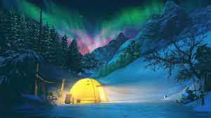 Nature the great outdoors night sky photography yellowknife winter camping trip northern lights scenery camping photography. 340045 Winter Camping Aurora Borealis 4k Wallpaper Mocah Hd Wallpapers