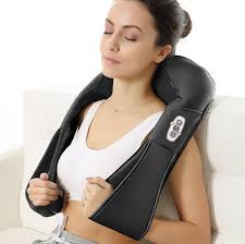 Naipo Neck Back Massager With Heat And Air Compression Pin On Shoulder Massager
