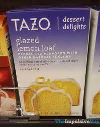 Tazo Dessert Delights Glazed Lemon Loaf Herbal Tea Flavored Tea Tazo Tea Tazo
