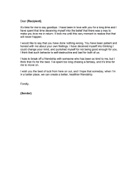This Romance Goodbye Letter Cites Unrequited Love For A Crush As The Reason For The Departure Free To Downloa Goodbye Letter Unrequited Love Letter To My Love