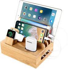 The wimp charging dock is the device that allows you to charge your smartphone, watch, and earphones in no time! Setrovic Bamboo Wood Desktop Multi Device Charging Station Dock Organizer Universal Cord Organizer Charging Station Accessories Docking Holder Compatible Apple Watch Airpods Cell Phone Tablet Amazon Co Uk Electronics