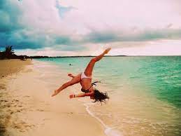 Gosh I Love Tumbling Front Aerials Are Fun Beach Gymnastics Tumbling Gymnastics Gymnastics