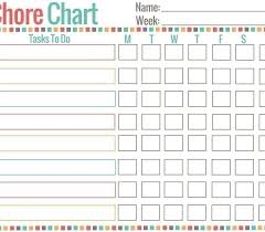 free printable customizable chore charts world of