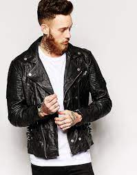 Asos Asymmetrical Biker At Asos Com Mens Leather Jacket Biker Black Leather Biker Jacket Mens Leather Jacket Motorcycle