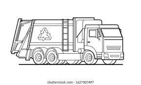 Here are some free fire truck coloring page printables! Contour Garbage Truck Coloring Book Page Stock Vector Royalty Free 1627307497