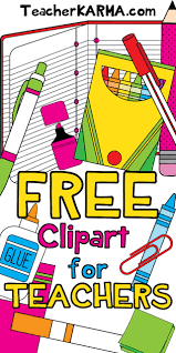 Teacher Alert 78 Pieces Of Free Clipart Teacher Classroom Free Clipart For Teachers School Supplies For Teachers