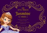 Birthday party invite download (pick your favorite from below). 400 Sofia The First Customizable Design Templates Postermywall