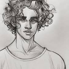 Work In Progress Inspired By Jayalvarrez Drawing Art Artwork Pencil Paper Handdrawn Line Boy Guy Curly Hair Drawing Hair Sketch How To Draw Curls