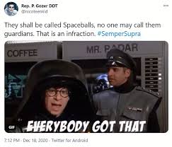 Guardians is a name with a long history in space operations, tracing back to the original command motto of air force space command in 1983, 'guardians of the high frontier,' a tweet from the space force's account stated following the announcement. Social Media Goes Wild With Memes After Unveiling Of Space Force Guardians Gadget Clock