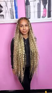 Black And Blonde Ombre Knotless Braids Breonnataylor On Twitter Hair Styles Braided Hairstyles Braids With Curls