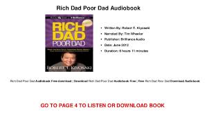 Kiyosaki, tim wheeler, brilliance audio: Ù…Ù†ØªØ¬Ø§Øª Ø§Ù„Ø£Ù„Ø¨Ø§Ù† Ø²Ù…ÙŠÙ„ ØªÙƒÙ…Ù„Ø© Rich Dad Poor Dad Audiobook Free Mp3 Blondiesdigital Com