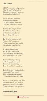 The Funeral Poem By Letitia Elizabeth Landon