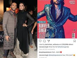 Deepika padukone with a tattoo and in water (upvote the original post to vote for deepika) (v.redd.it). Ranveer Singh And Deepika Padukone Exchange Sweet Nothings On Instagram