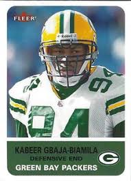 He played college football at san diego state. Kabeer Gbaja Biamila Gallery 2002 Trading Card Database