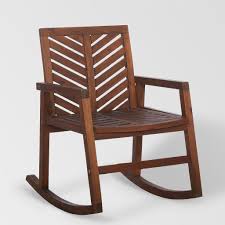 Outdoor Chevron Rocking Chair In Dark Brown Walker Edison Owvinrcdb In 2020 Wood Rocking Chair Patio Rocking Chairs Outdoor Rocking Chairs