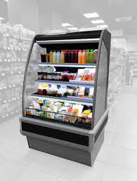 Small Fridge With Fast Food And Juice Bottles At Supermarket Grocery Store Design Fridge Design Fridge Decor