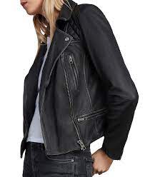 Allsaints Cargo Quilted Leather Biker Jacket Women Bloomingdale S Leather Jackets Women Womens Biker Jacket Biker Jacket
