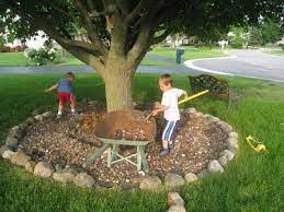 Rocks Around A Tree Landscaping Around Trees Landscaping With Boulders Landscaping With Rocks