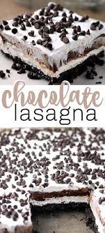 Chocolate Lasagna Chocolate Dessert Recipes Desserts Chocolate Desserts