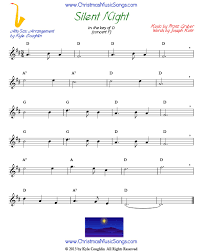 Silent Night For Alto Saxophone Free Sheet Music