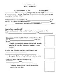 Heat Transfer Conduction Convection Radiation Guided Notes Energy Science Lessons Guided Notes Science Lessons