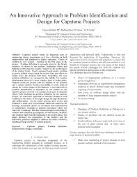 Other capstone projects may be assessed automatically or by instructors. Pdf An Innovative Approach To Problem Identification And Design For Capstone Projects
