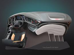 Varous Bus And Small Truck Dashboards On Behance Luxury Bus Custom Car Interior Automotive Design