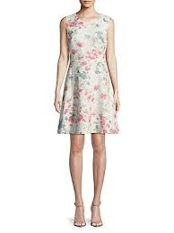 Karl Lagerfeld Paris Floral Sleeveless Fit And Flare Dress Fit And Flare Dress Dresses Floral Sleeveless