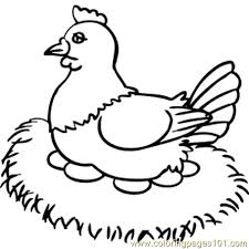 However, when one uses the name hen they are most likely talking about a bird. Hen On Eggs Coloring Page For Kids Free Chicks Hens And Roosters Printable Coloring Pages Online For Kids Coloringpages101 Com Coloring Pages For Kids