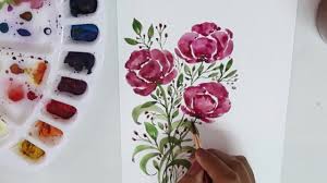 In this watercolor tutorial, i teach the easiest way to paint ten different flowers. How To Paint Simple Flowers Using Water Colors Watercolor Painting For Beginners Painting Ideas Youtube