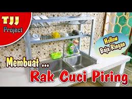 Membuat Rak Cuci Piring Dari Hollow Baja Ringan Youtube Di 2020 Piring Rak Dapur Ide Dapur