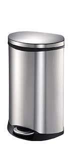 The simple touch switch holds the top open for a more extended. Eko Dual Compartment Stainless Steel Recycle Step Trash Can 30l 15l