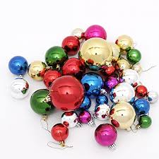 Glass ball ornaments offer an elegant and modern touch to any christmas tree. Zhumutang Multicolor Christmas Ball Decorations Exquisite Colorful Balls Ornaments 36pcs Buy Online In Andorra At Andorra Desertcart Com Productid 24915756