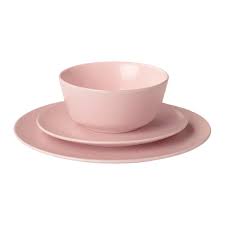 Dinera 18 Piece Dinnerware Set Light Pink Ikea In 2020 Pink Dishes Pink Dinnerware Dinnerware Set