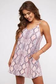Peach Love Snakeskin Mini Dress Pink Dusty Purple Mini Dress Mini Dress Casual Snake Dress