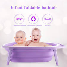 Shop bath, skin & hair. Collapsible Bathing Tub Fome Non Slip Portable Folding Baby Bath Tub Foldable Shower Basin Collapsible Baby Bathtub Baby Shower Basin With Temperature Sensing For Infants Kids Aged 0 6 Years Old Baby Bathing Urbytus Com