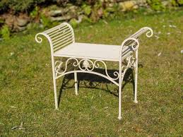Garden Bench Iron Metal Antique Style Garden Bench Garden Furniture Cream White Antique Bench Cream Furniture Ga Garden Bench Garden Furniture Bench