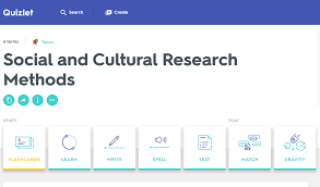 Quizlet Social Cultural Research Methods Includes Flashcards Learn Write Spell Test Match Gravity Research Methods Flashcards Social