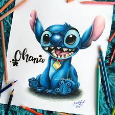 Drawing Of Stitch From Disney S Lilo And Stitch By Jess Elford Drawn With Prismacolor Pencils Stitch Drawing Cartoon Drawings Cute Drawings
