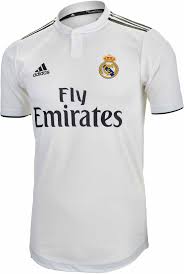 Adidas Real Madrid Home Authentic Jersey Core White Black