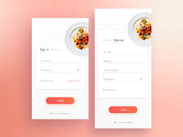 Recipes App Concept Login Mobile App Design Inspiration Android App Design Login Page Design