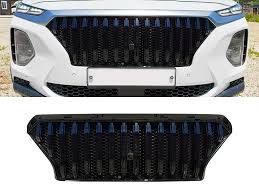 Autoweb.com has been visited by 10k+ users in the past month Amazon Com Black Front Grille Mesh Grill Bar Vent Trim Chrome Fits For Hyundai Santa Fe 2019 2020 2021 Automotive