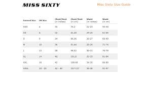 miss sixty clothing sizing information