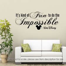 Details About Its Kind Of Fun To Do The Impossible Walt Disney Wall Stickers Quote Wall Decal