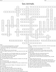 Maybe you would like to learn more about one of these? Sea Animals Crossword Wordmint