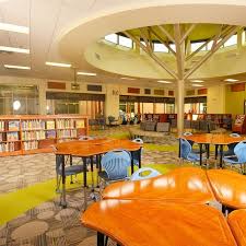 The Modern Library At Lorenzo De Zavala School In Dallas Tx Collaborative Furniture Home Decor Home