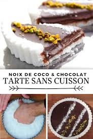 Tarte A La Noix De Coco Et Chocolat Sans Cuisson Tarte A La Noix De Coco Tartes Sans Cuisson Gateau Sans Cuisson