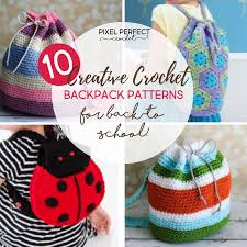 In order to learn how to crochet a backpack with cute bunny ears we have to learn: Back To School 10 Beautiful Crochet Backpack Patterns