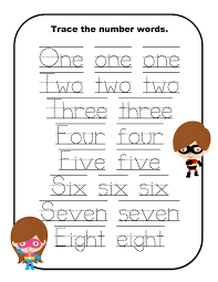 number words worksheets activity shelter