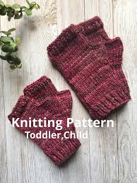 Worked in the round from the cuff up and features a row of eyelets at the. Knitting Pattern Toddler Child Sizes Fingerless Gloves Kids Etsy Kids Knitting Patterns Easy Knitting Patterns Fingerless Gloves Knitted Pattern